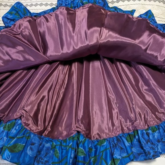 Vintage 1950's / 1960's Taffeta Fit and Flare Cocktail Dress - Picture 7 of 7